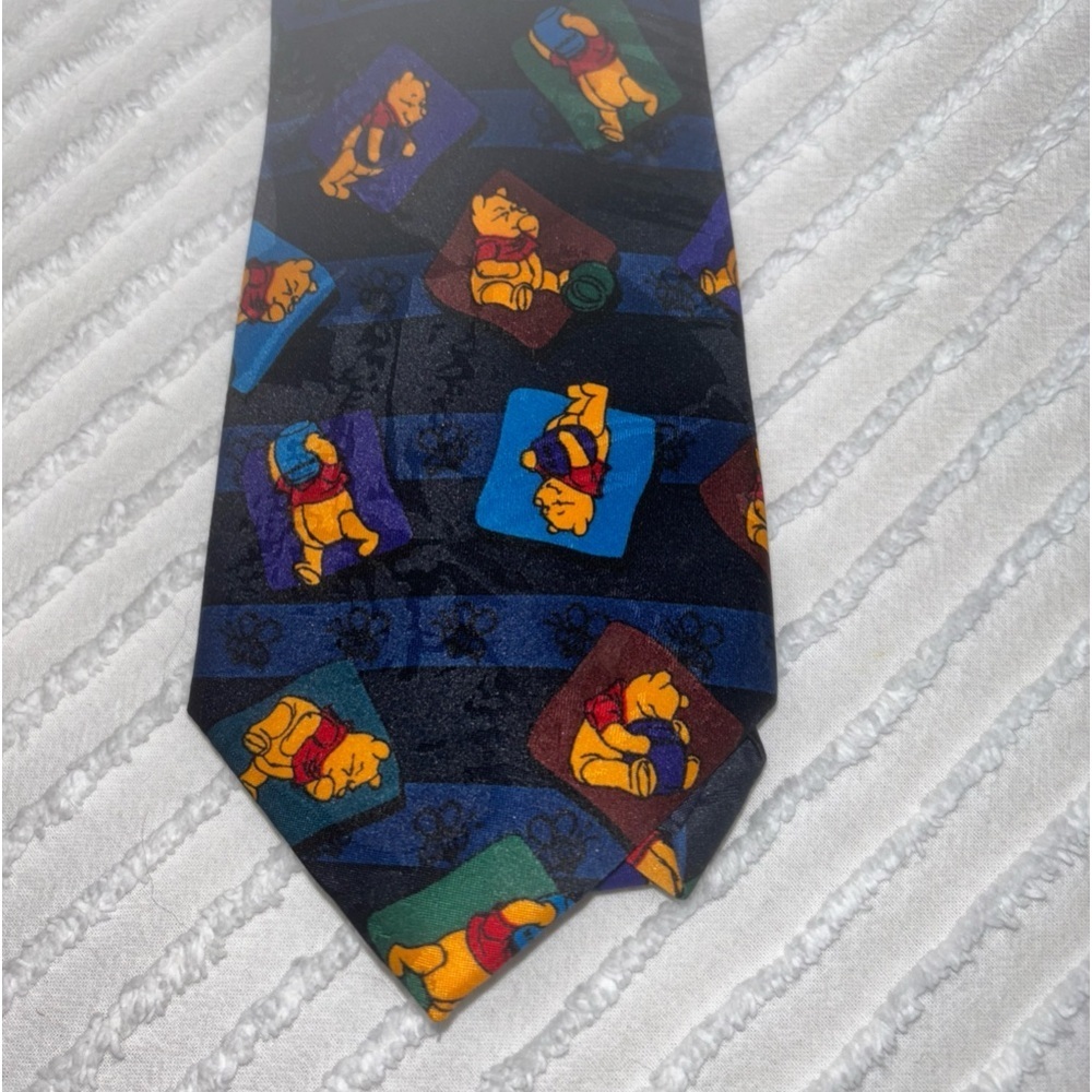 Men's DISNEY‎ Winnie The Pooh Bear Tie NECKTIE HONEY POT JUG BLUE